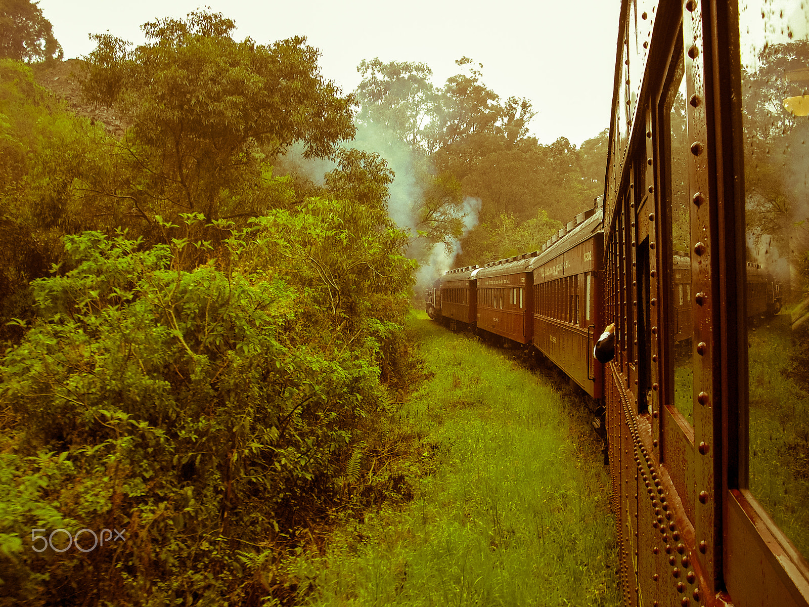 CASIO EX-Z9 sample photo. Rain train.jpg photography
