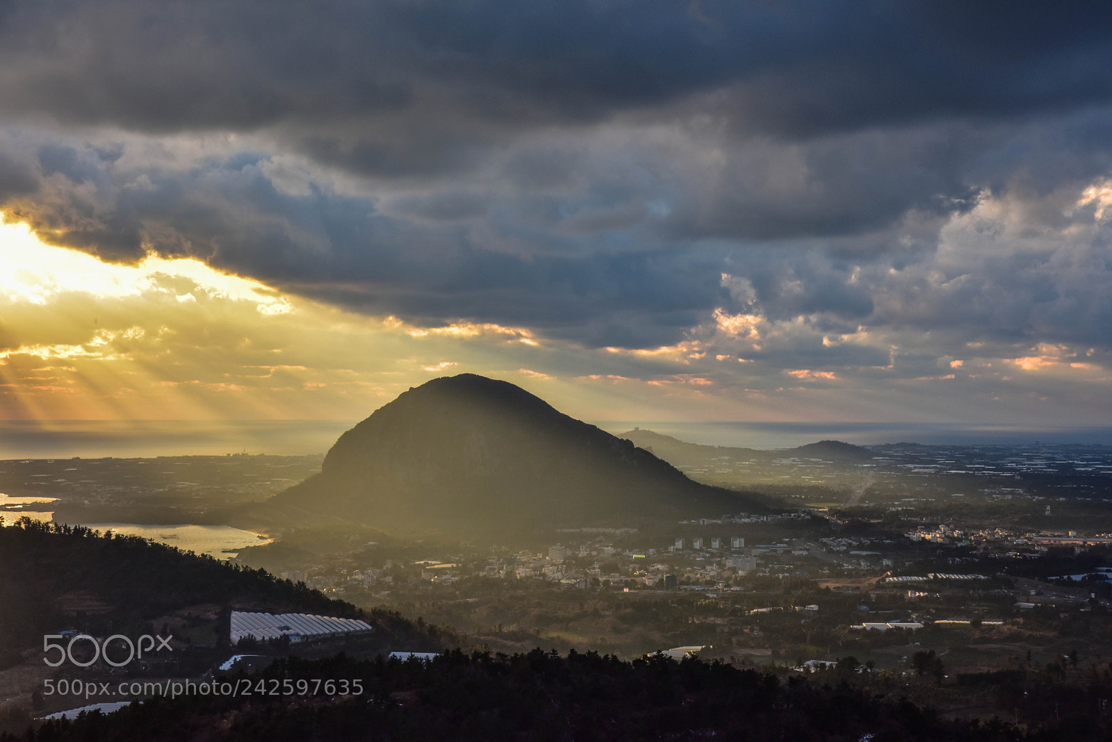 Nikon D810 sample photo. 산방산 일몰 photography