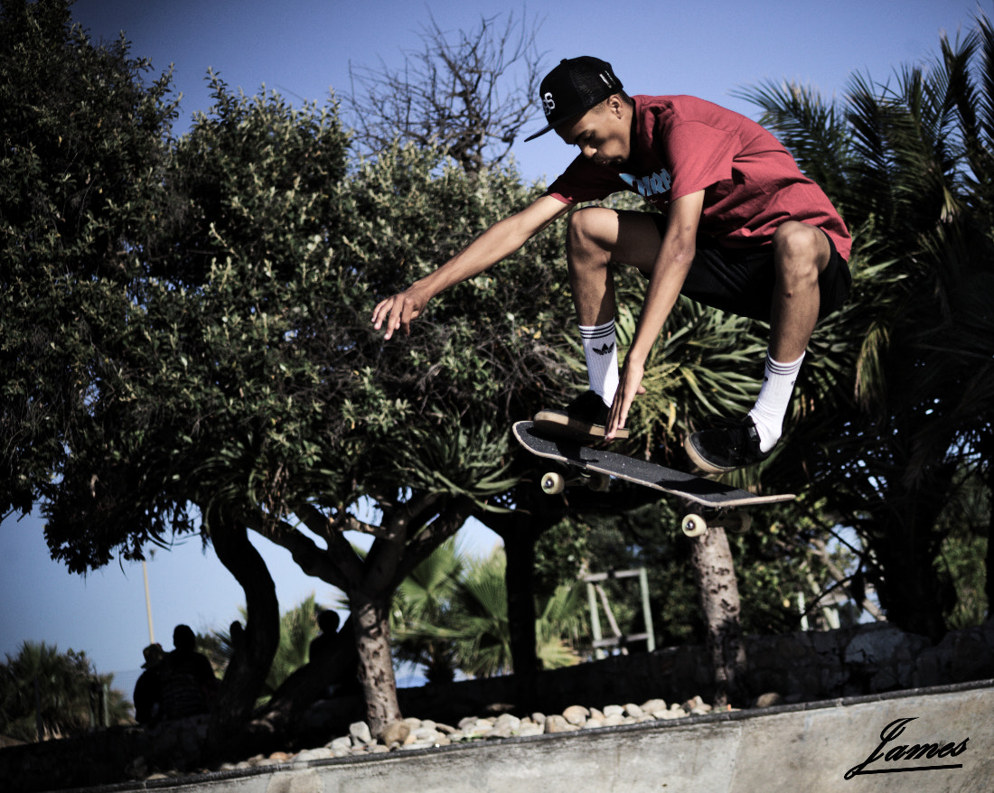 Canon EOS 5D Mark II + Sigma 70-300mm F4-5.6 APO DG Macro sample photo. The skateboarder photography