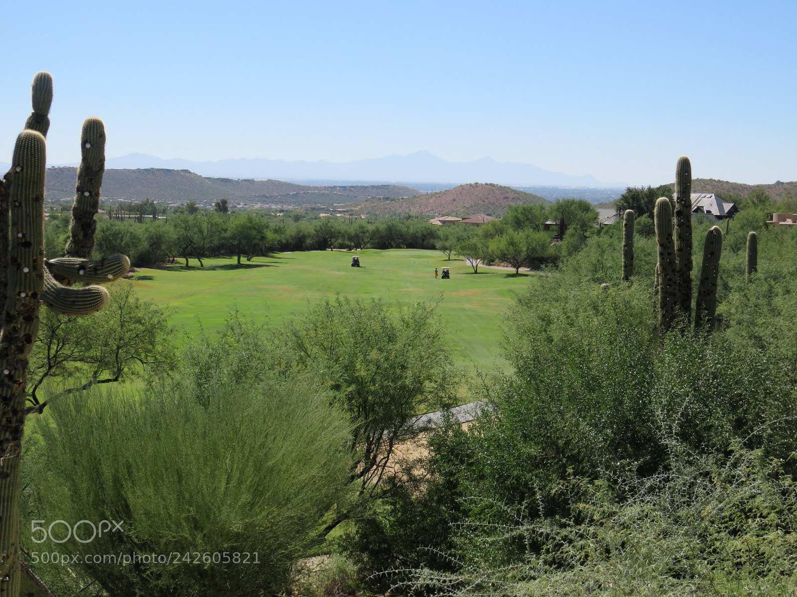 Canon PowerShot SX540 HS sample photo. Far away golfers photography