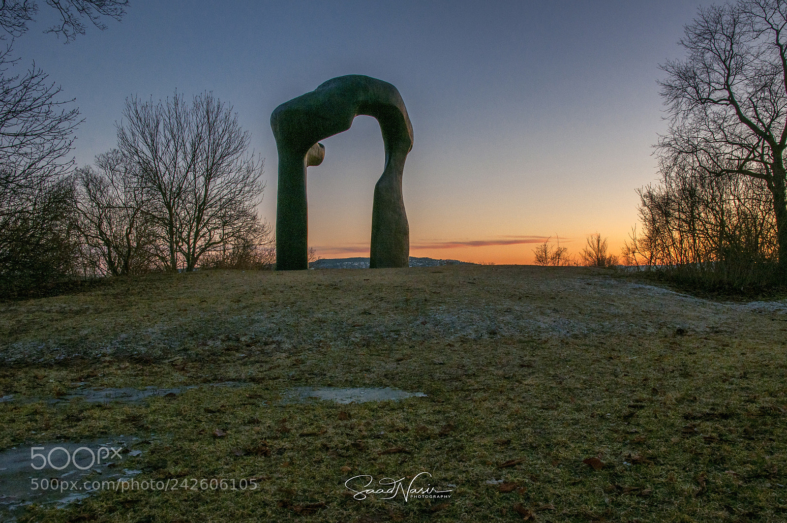 Nikon D5000 sample photo. Beautiful sunset on cold photography