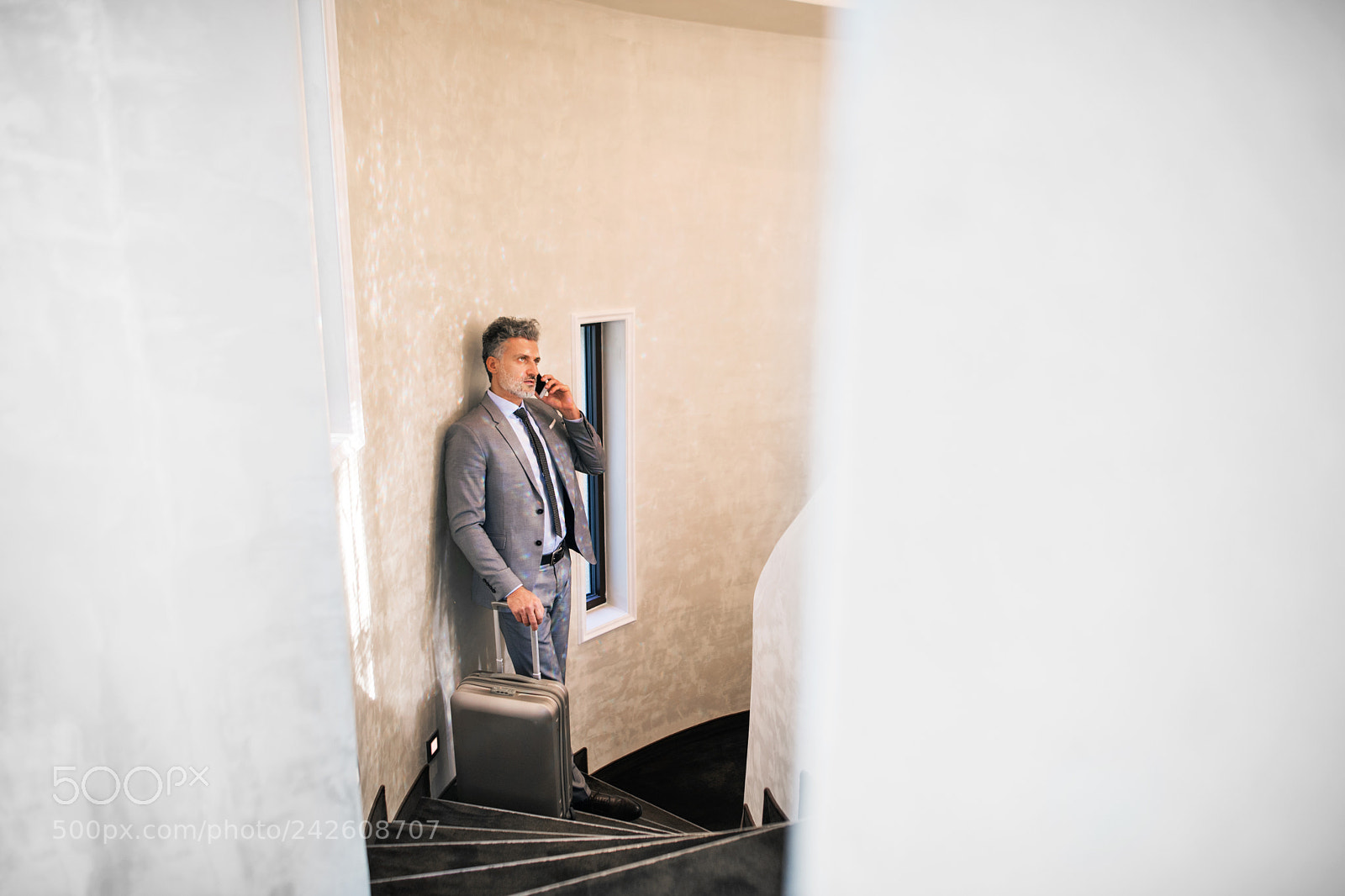Nikon D5 sample photo. Businessman with smartphone making photography
