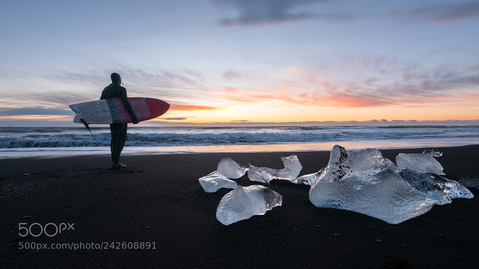 Panasonic Lumix DMC-GX7 sample photo. Glacier beach surf photography