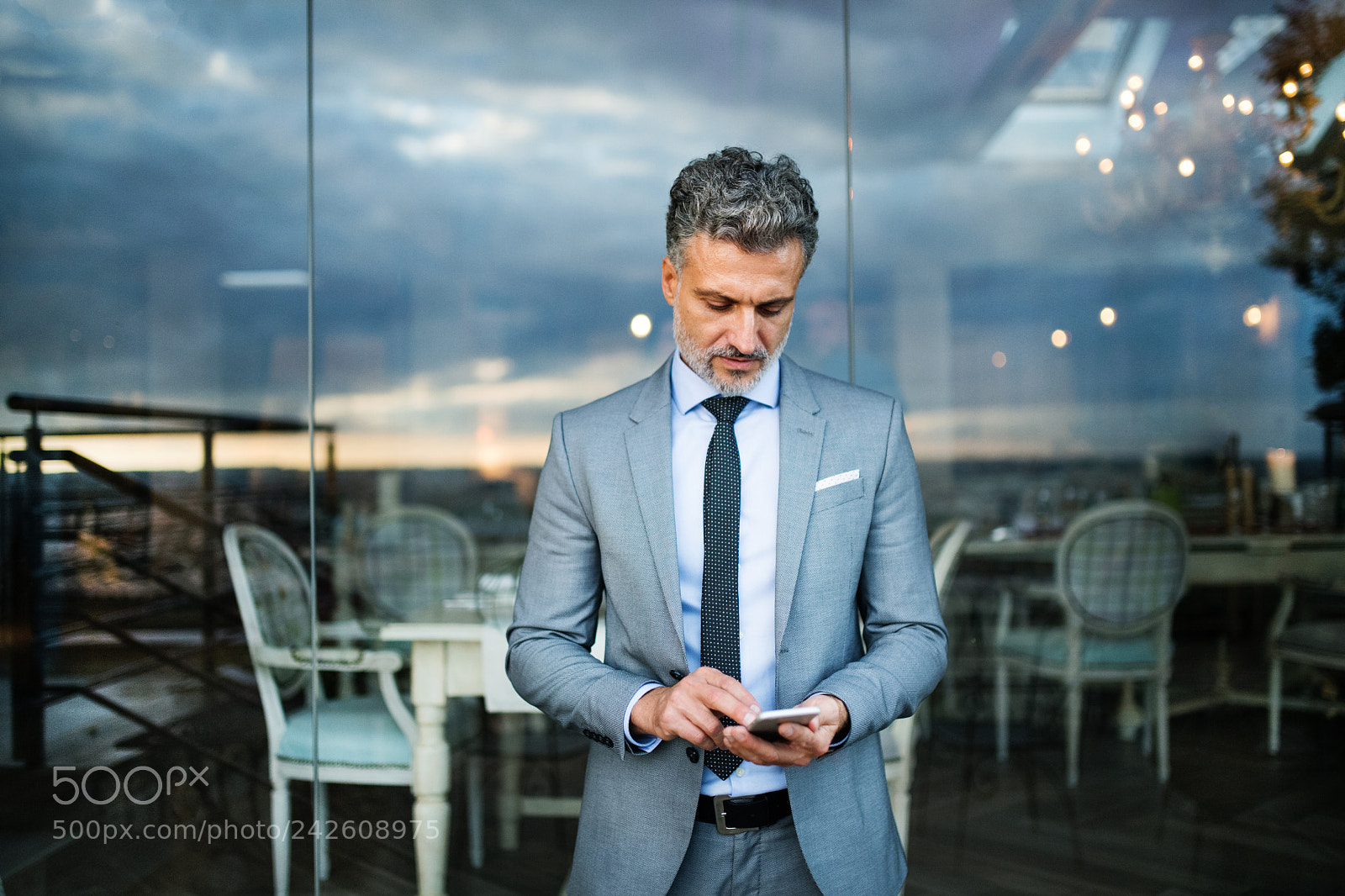 Nikon D5 sample photo. Businessman with smartphone in photography
