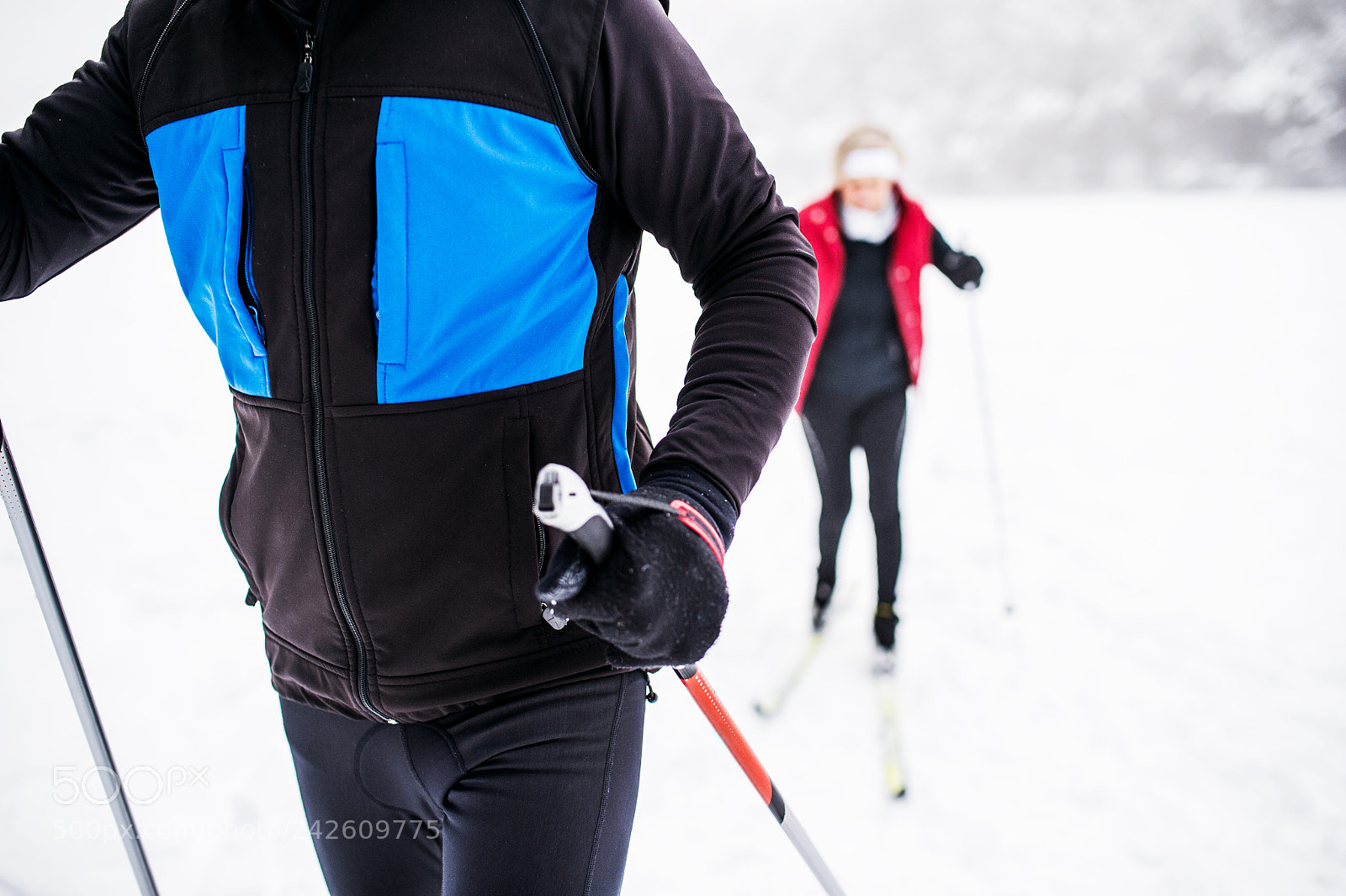 Nikon D4S sample photo. Senior couple cross-country skiing. photography