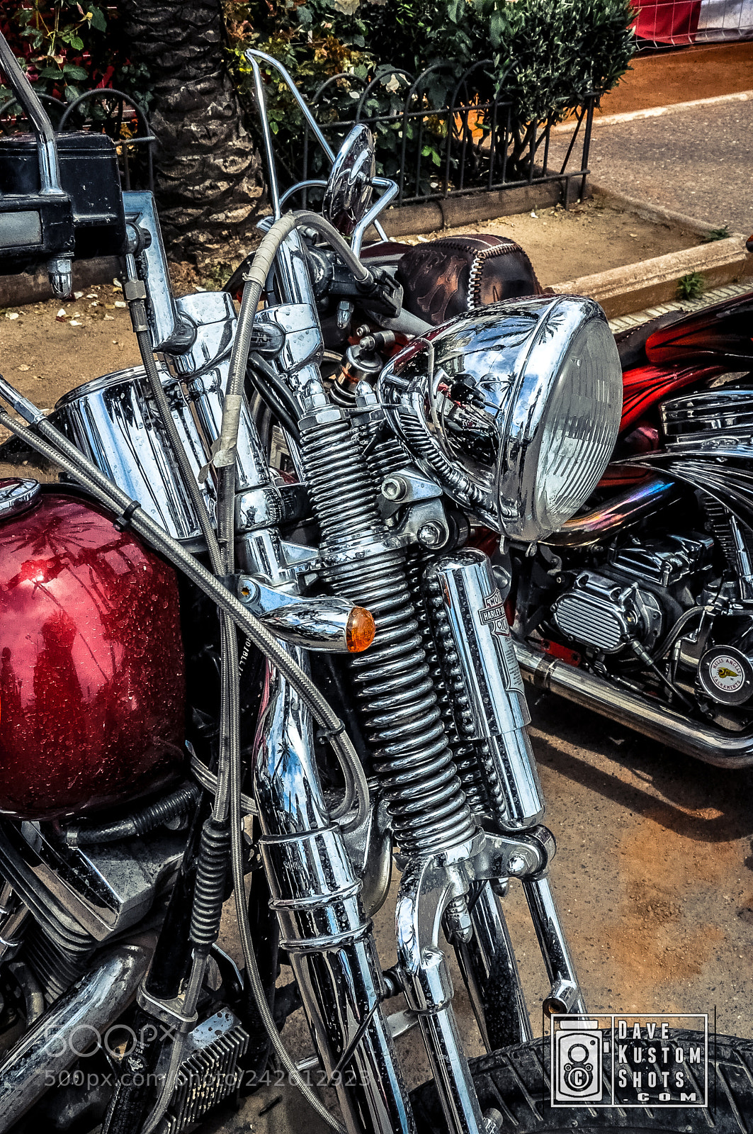 Nikon D90 sample photo. Harley davidson springer fork photography