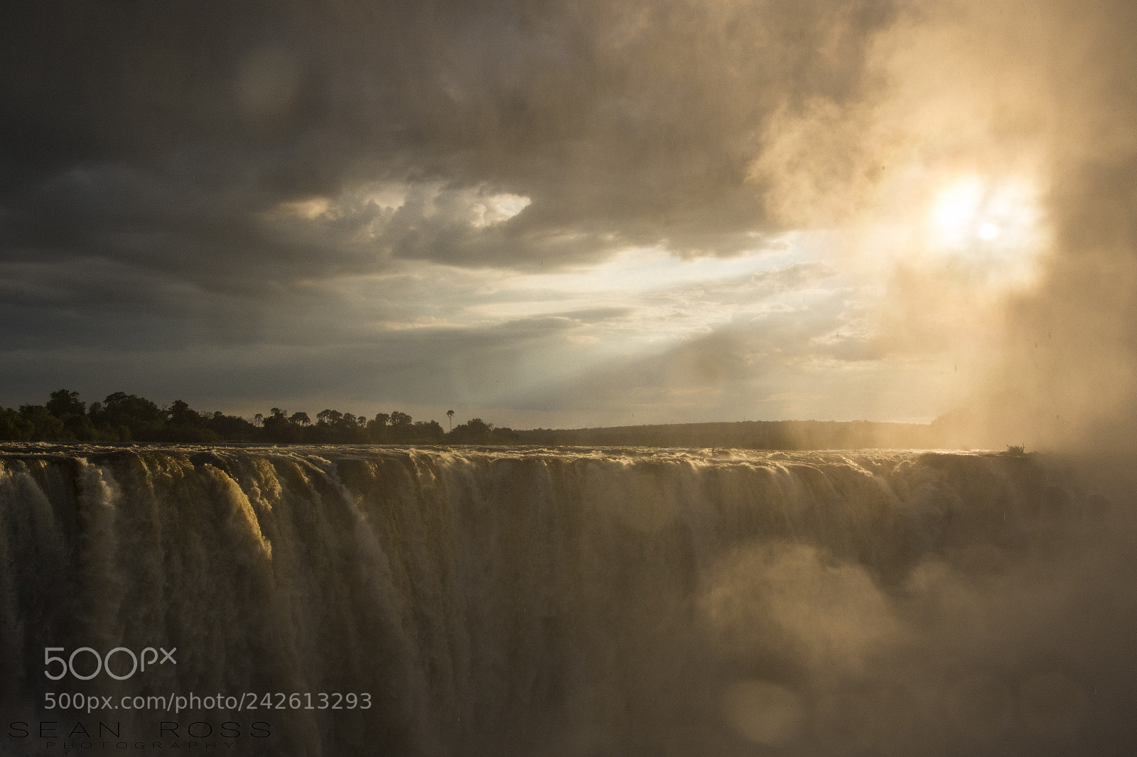 Nikon D7100 sample photo. Sunset over victoria falls photography