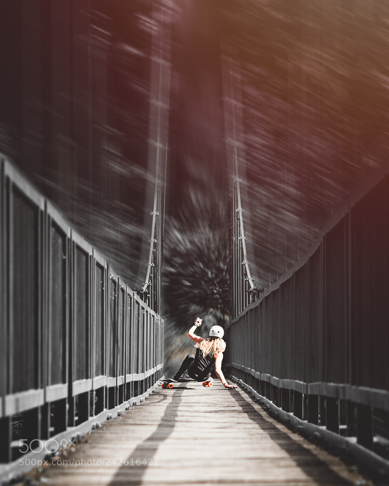 Canon EOS 650D (EOS Rebel T4i / EOS Kiss X6i) sample photo. Longboard girl | bridge photography