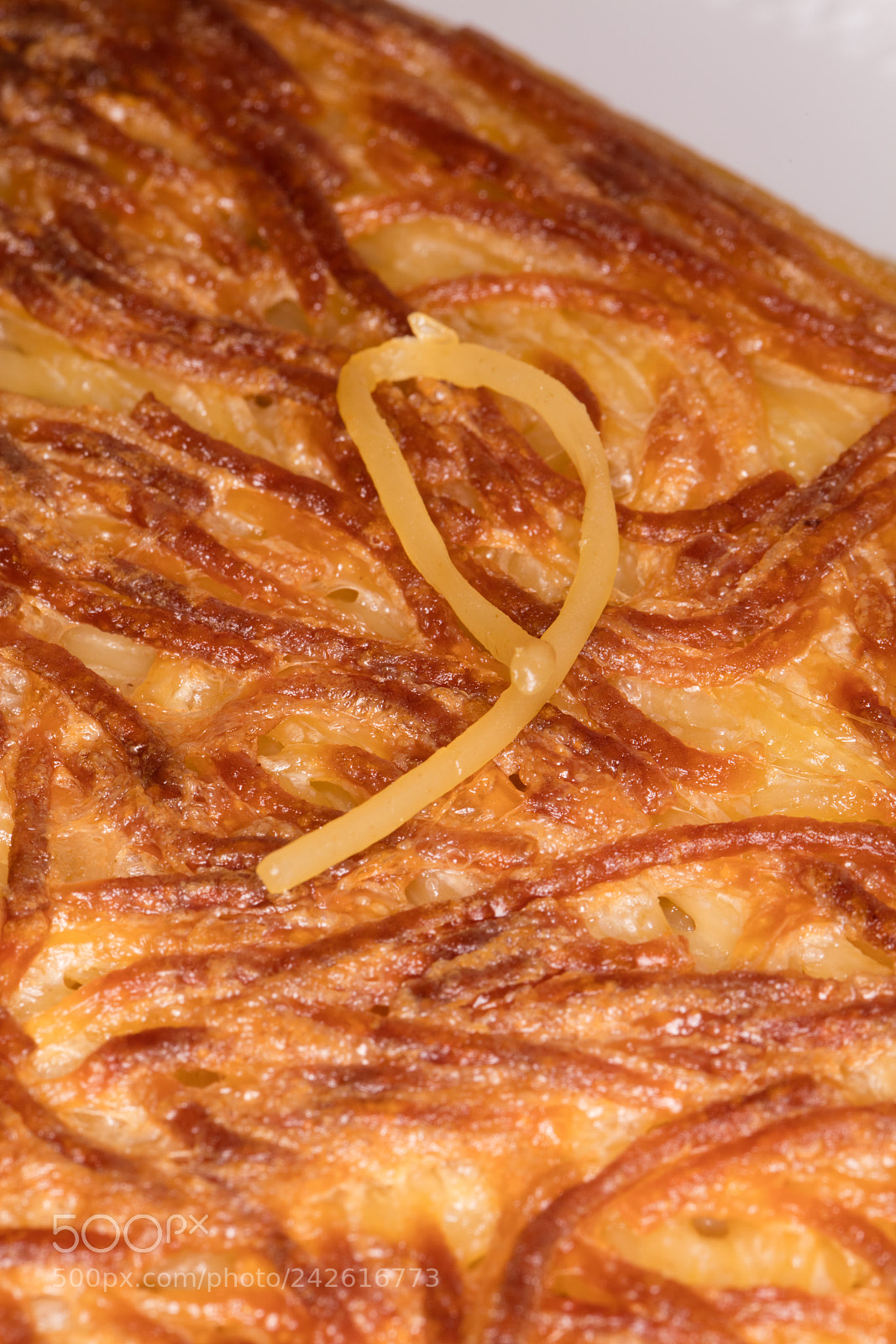 Canon EOS 5DS R sample photo. Close-up of spaghetti frittata photography