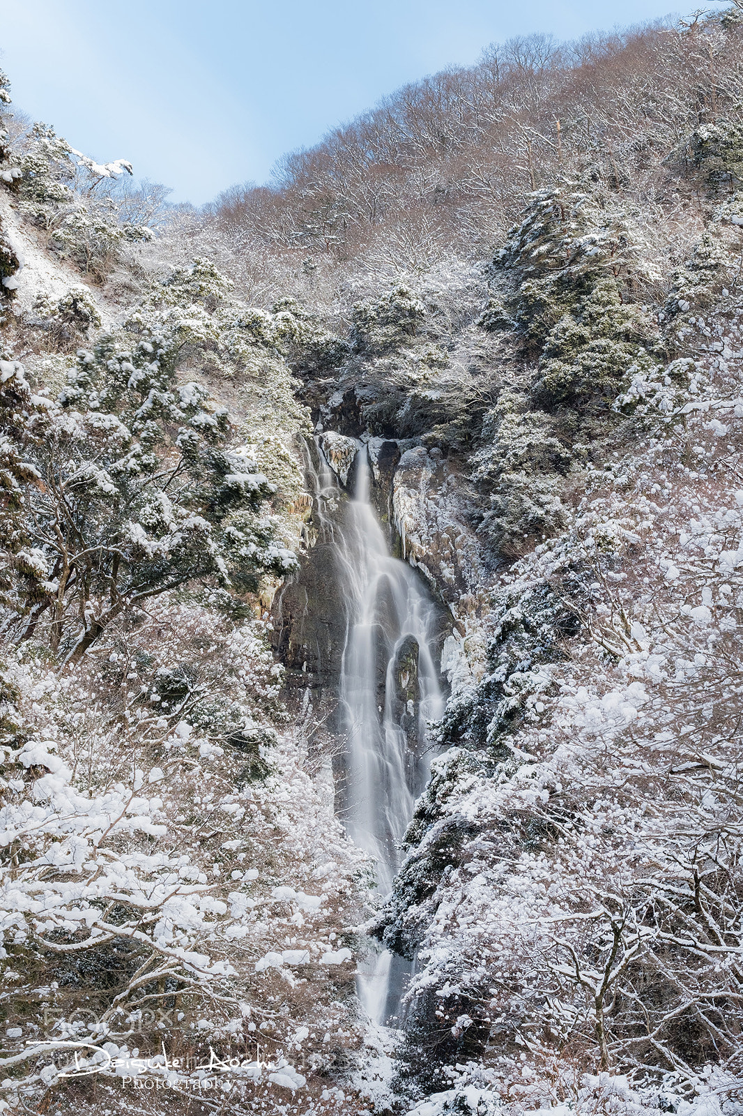 Fujifilm X-T2 sample photo. Snow scape（kanba waterfall） photography
