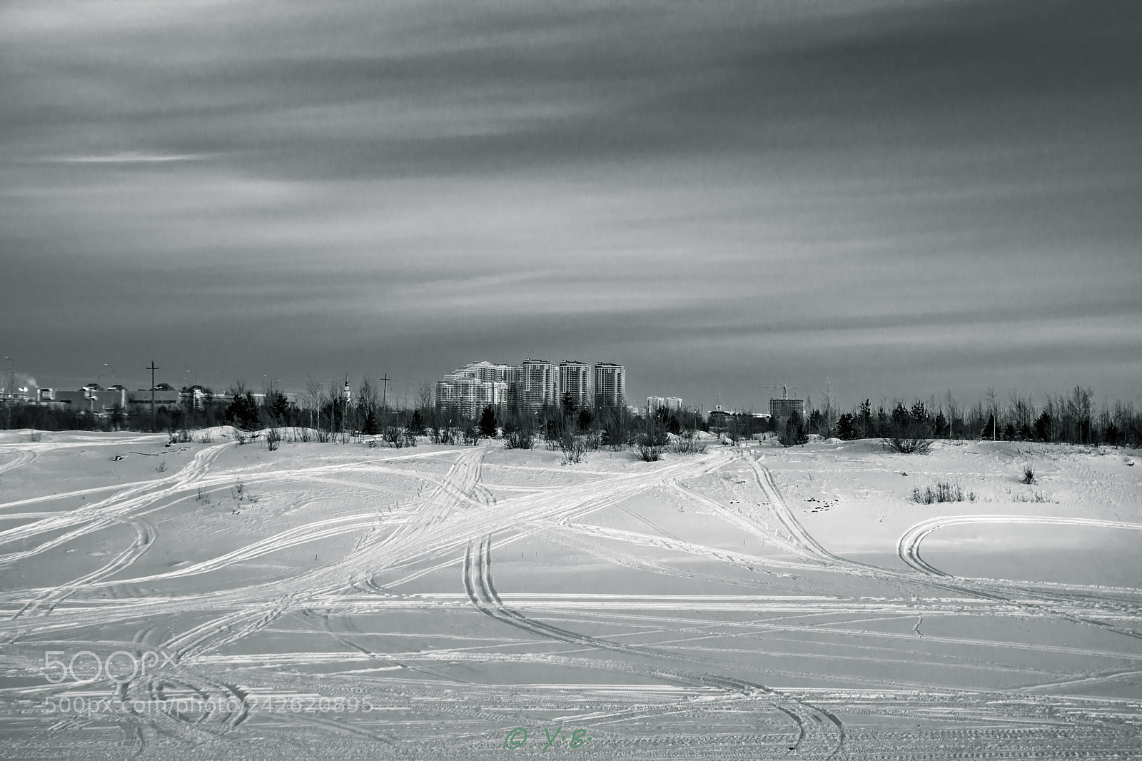 Pentax K-70 sample photo. Snow trace photography