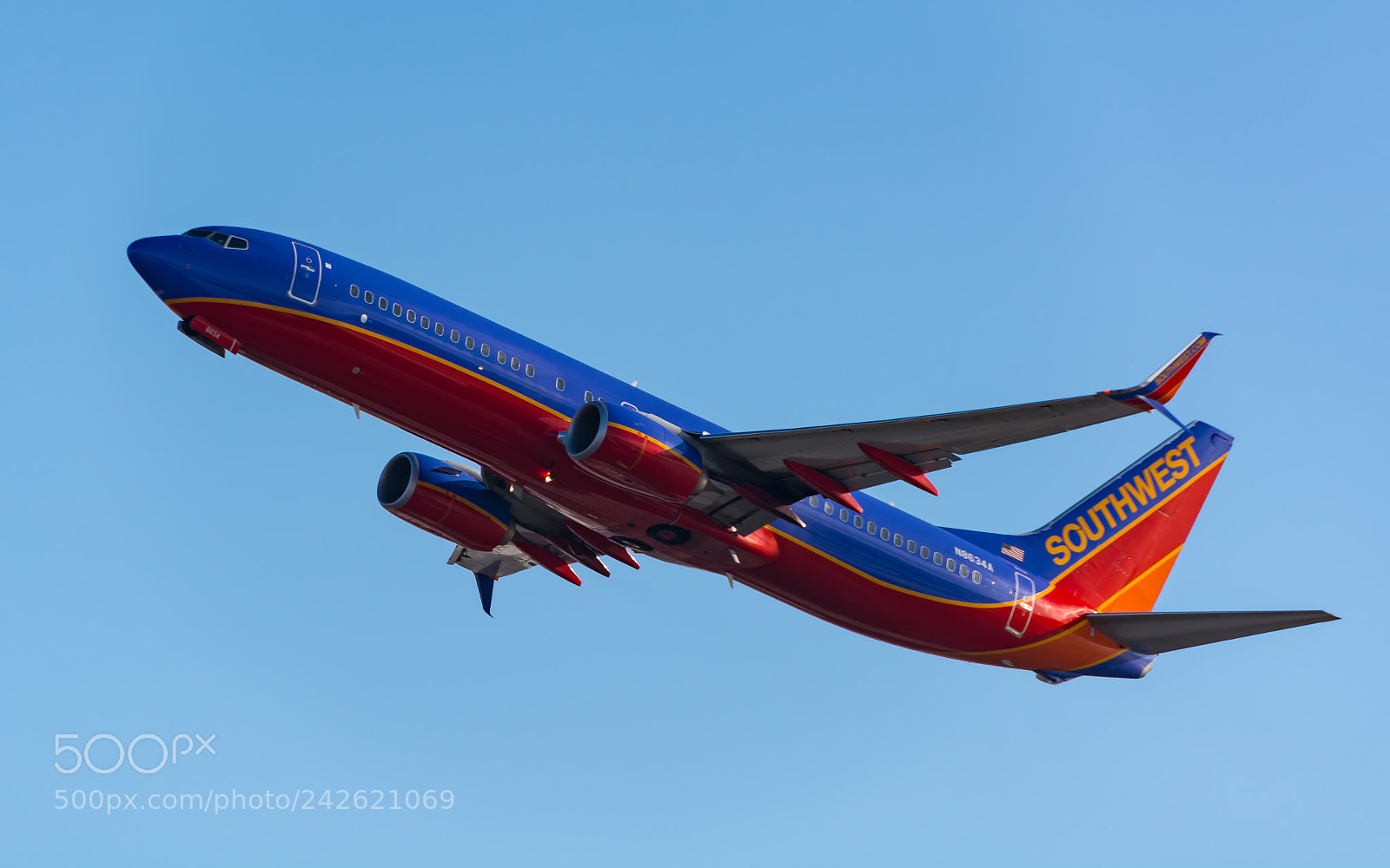 Nikon D7100 sample photo. Southwest airlines boeing 737-8h4 photography