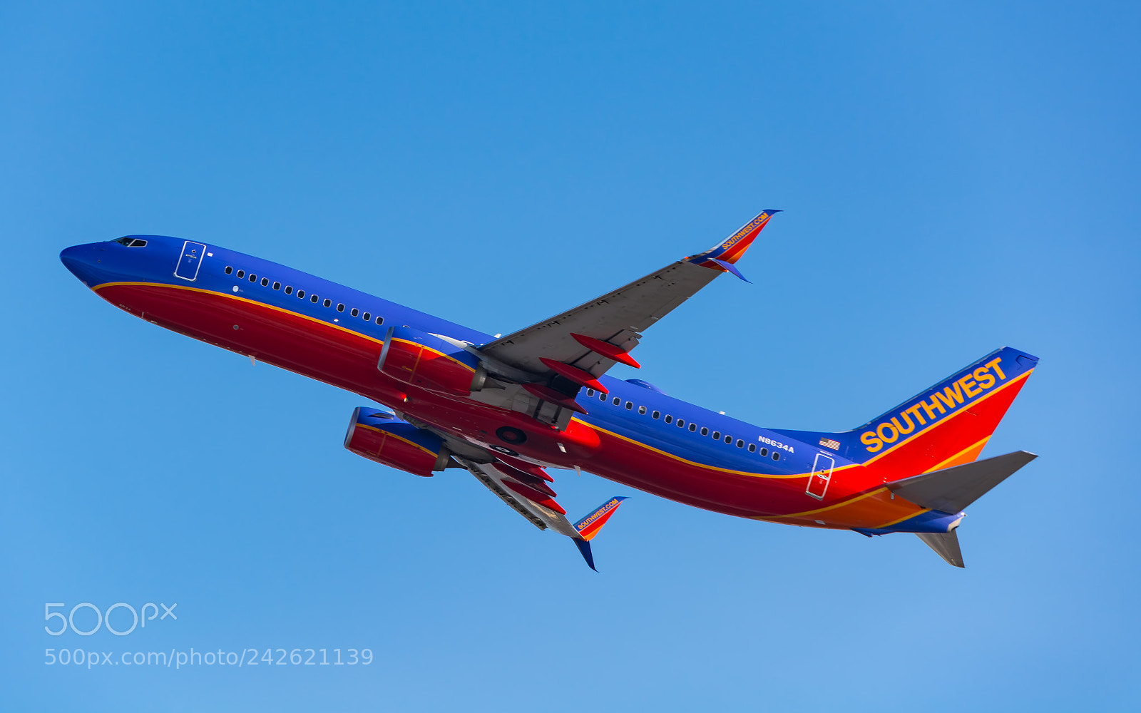 Nikon D7100 sample photo. Southwest airlines boeing 737-8h4 photography