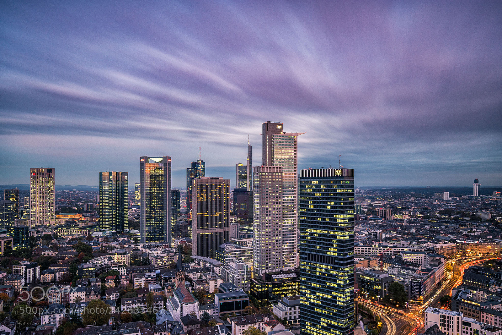 Canon EOS 6D Mark II sample photo. Frankfurt city lights photography