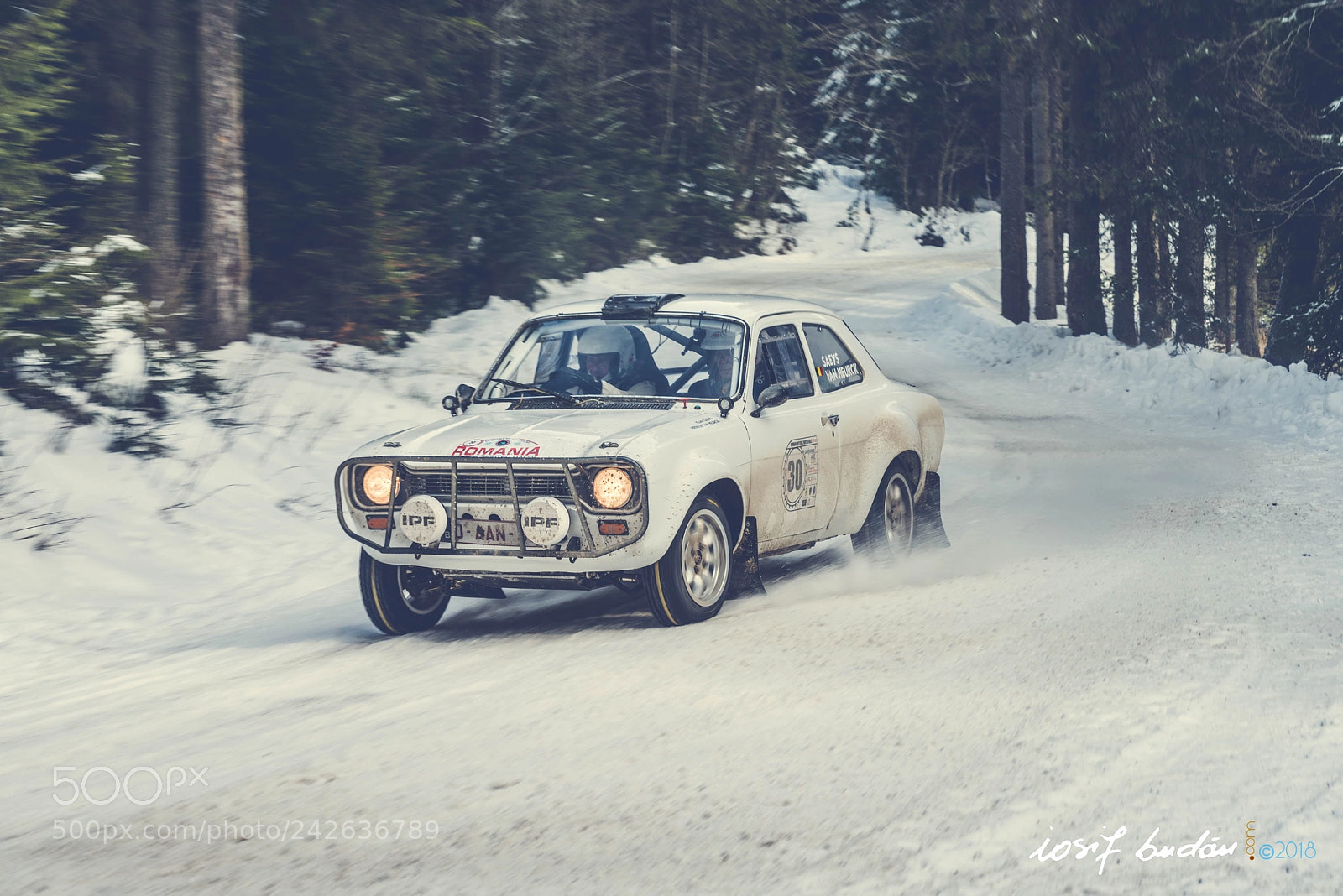 Nikon D800 sample photo. Hstoric winter rally shakedown photography