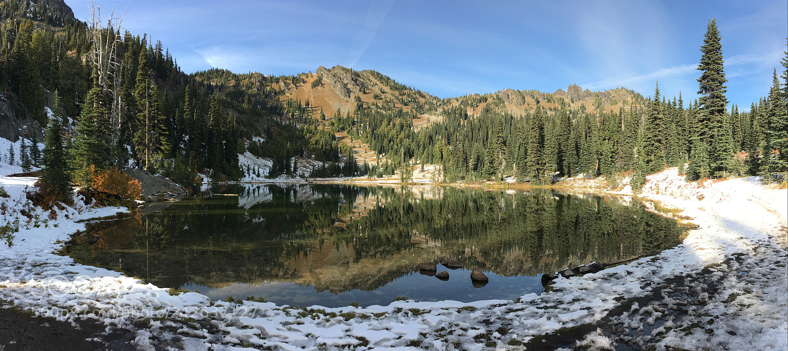 Apple iPhone 6s Plus sample photo. Sheep lake. mt rainier photography