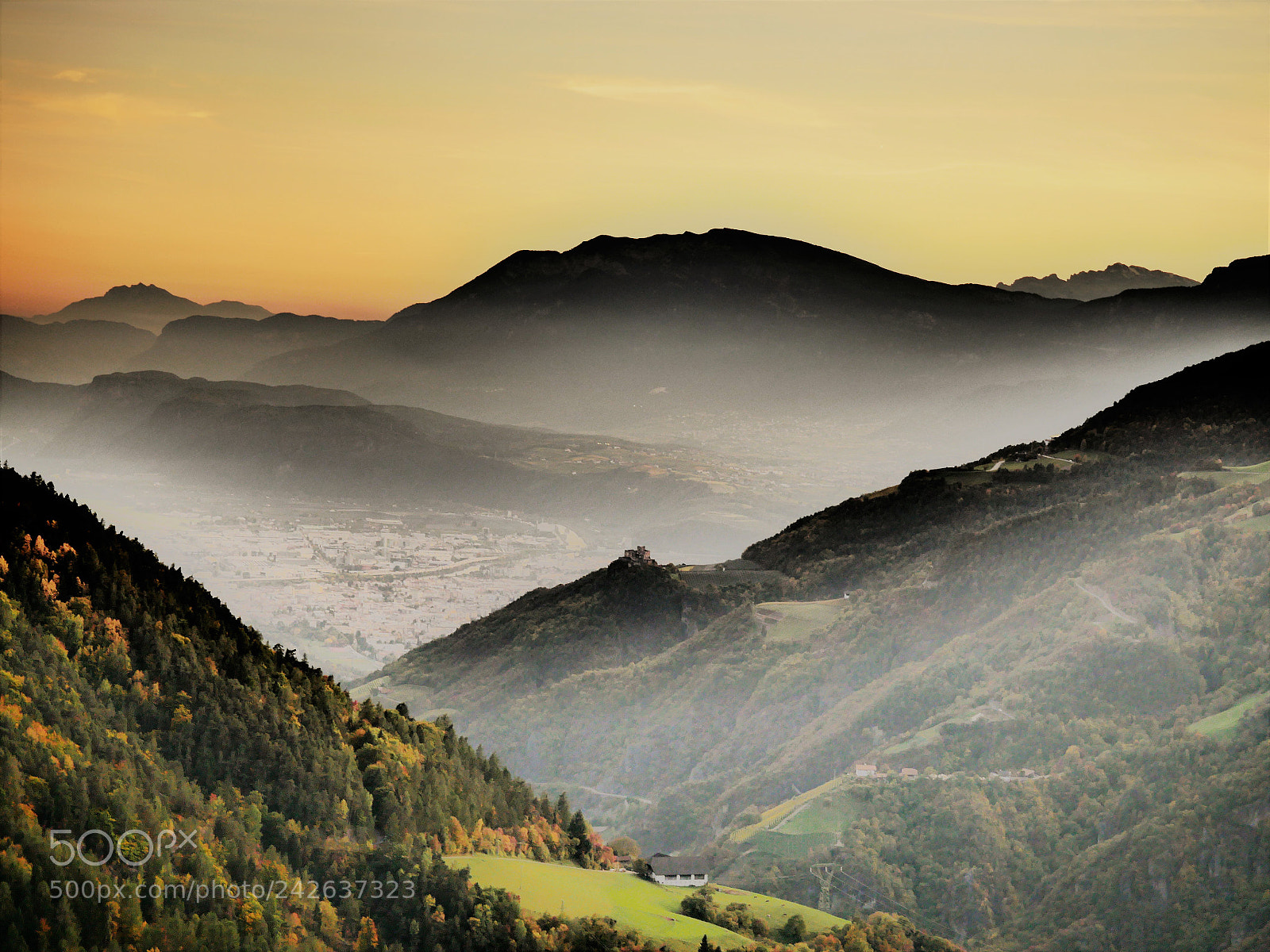 Panasonic Lumix DMC-GX8 sample photo. Bolzano_mountains evening photography