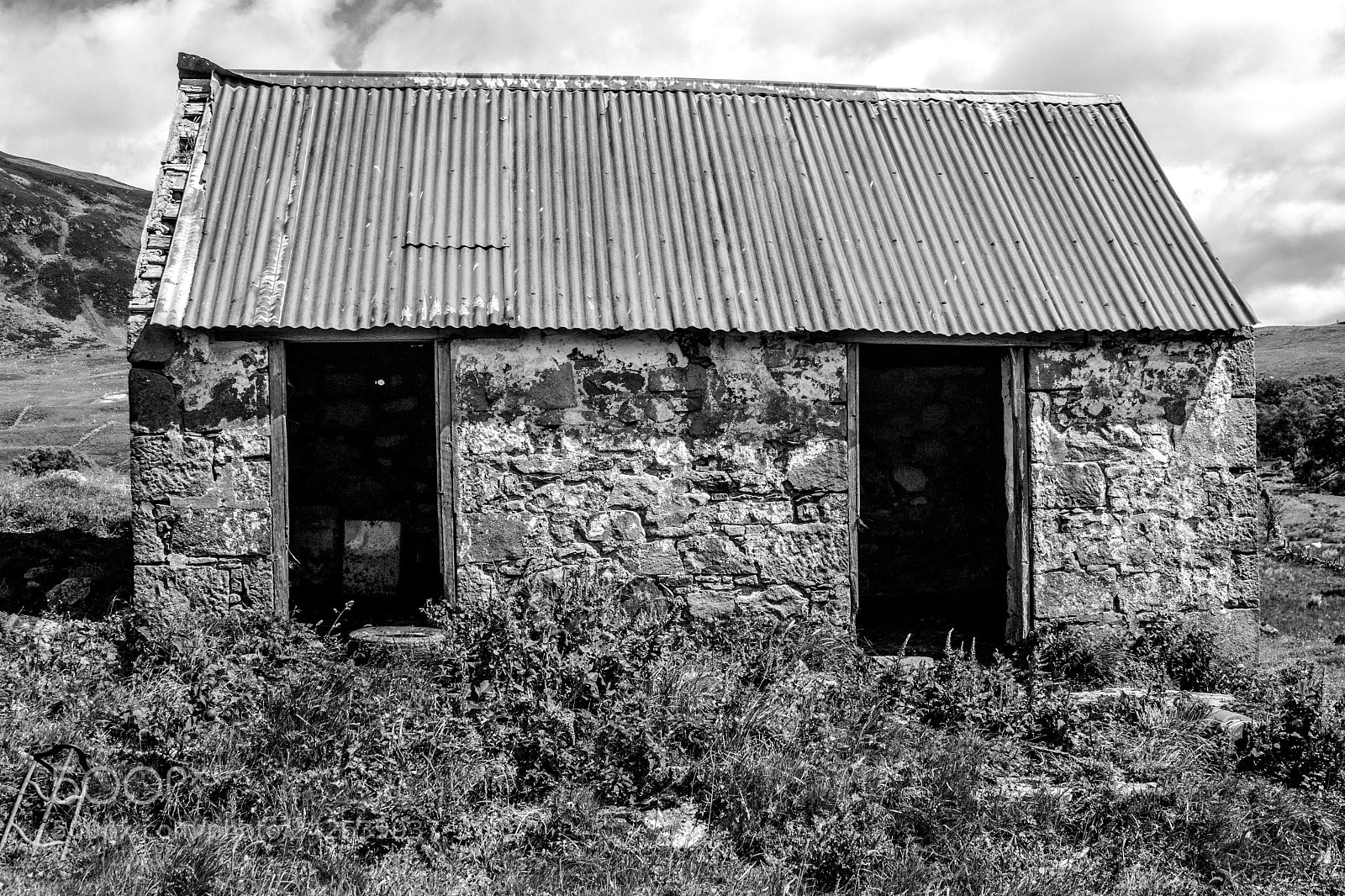 Sony SLT-A77 sample photo. Black and white barn. photography