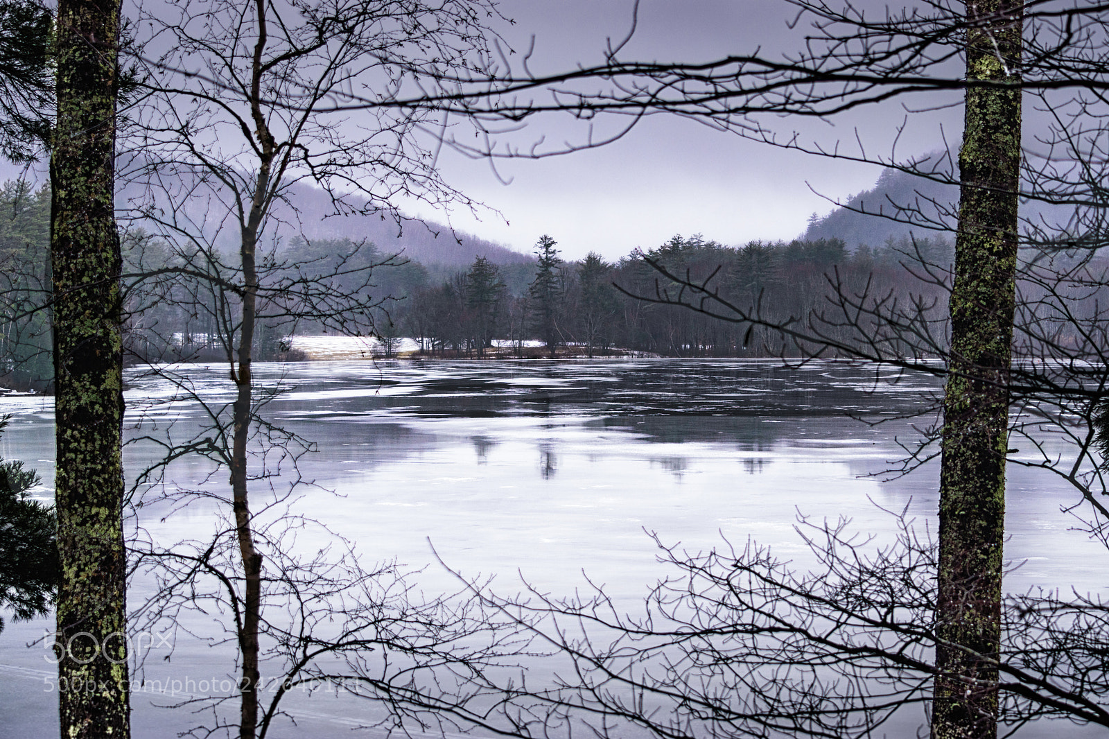 Nikon D5500 sample photo. Ice on clemons pond photography