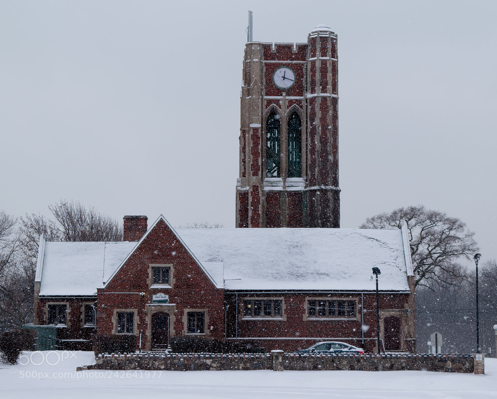 Nikon D5500 sample photo. Snowy chicago clocktower photography