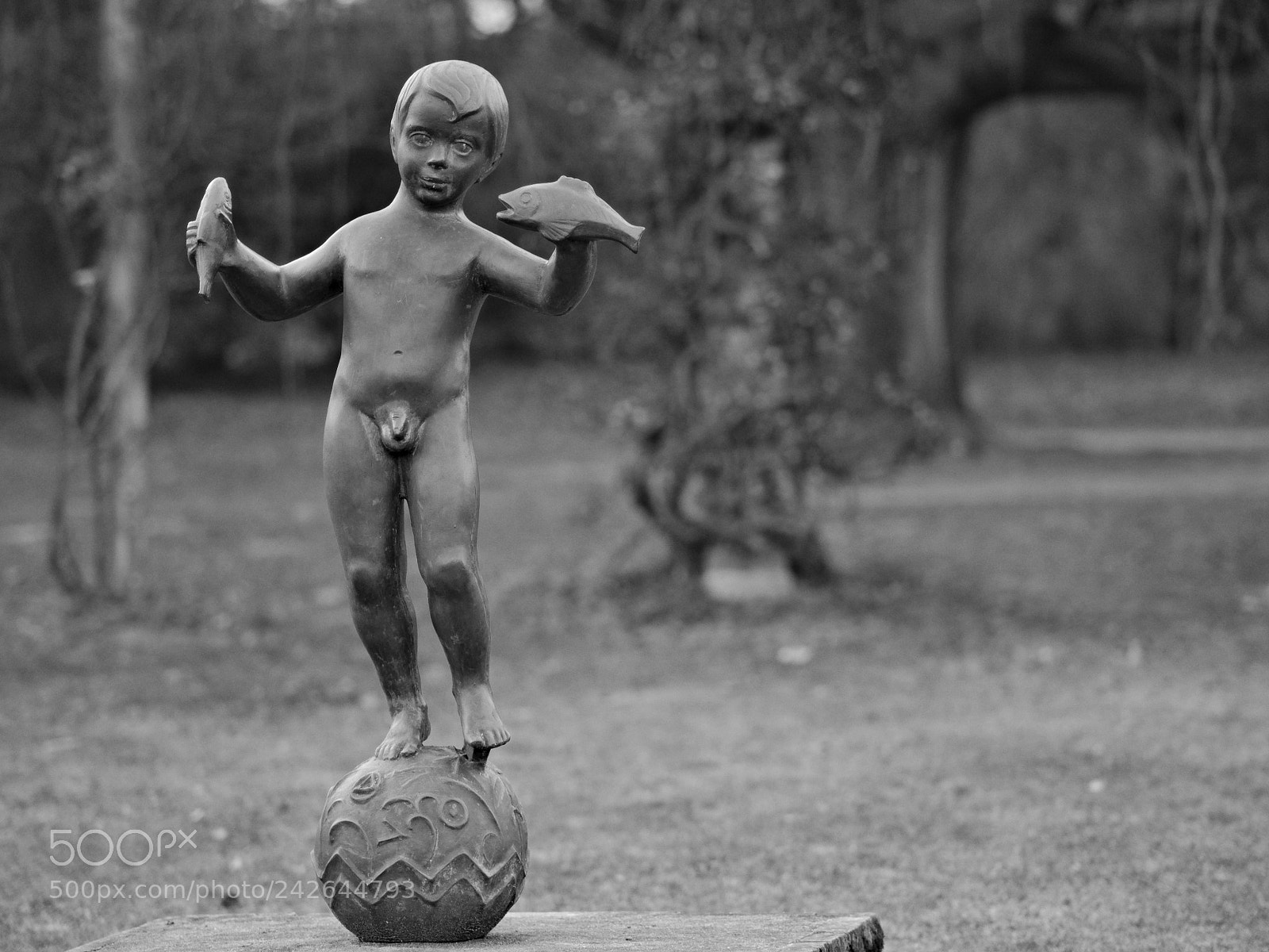 Olympus OM-D E-M1 sample photo. Statue - boy with photography