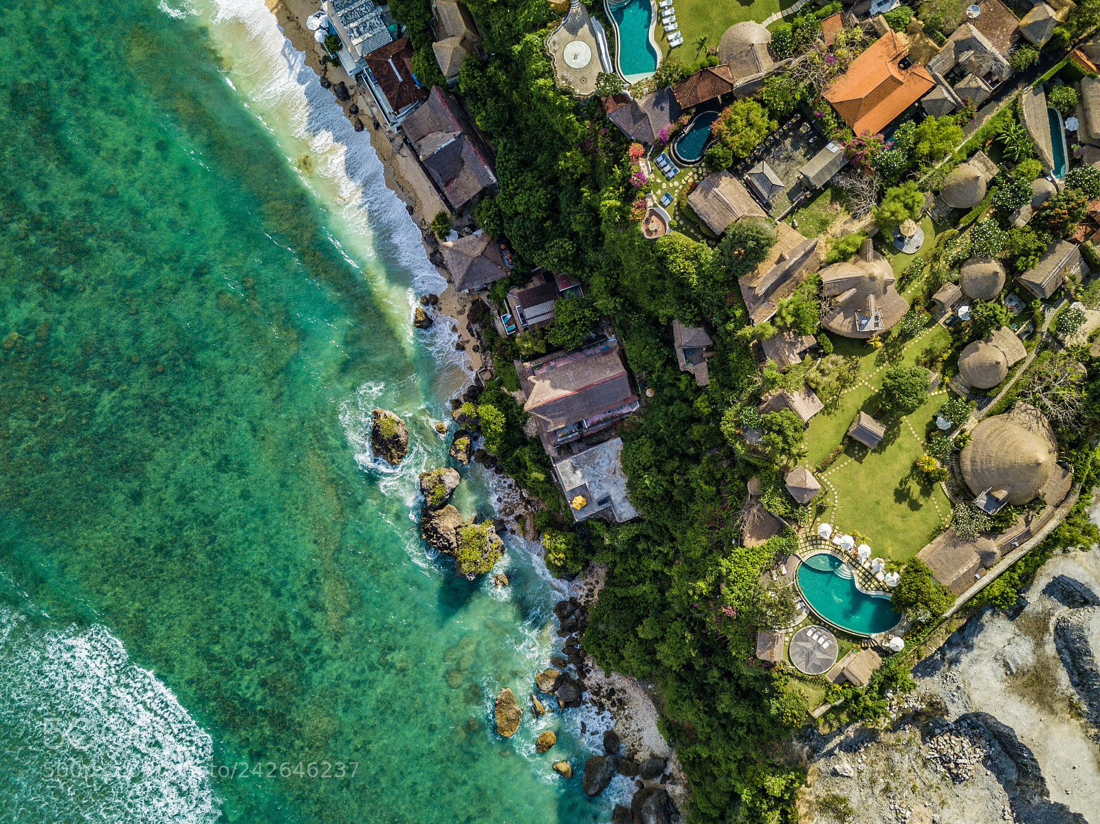 DJI FC220 sample photo. Uluwatu from the air photography