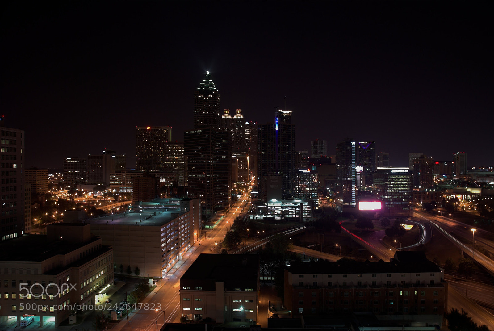 Nikon D40X sample photo. Atlanta at night photography