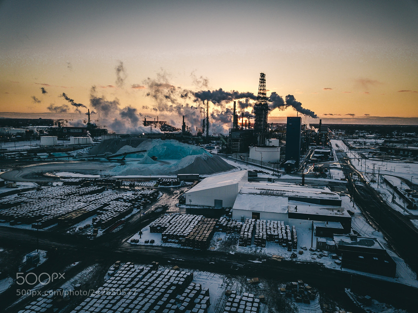 DJI FC220 sample photo. Marathon petroleum refinery photography