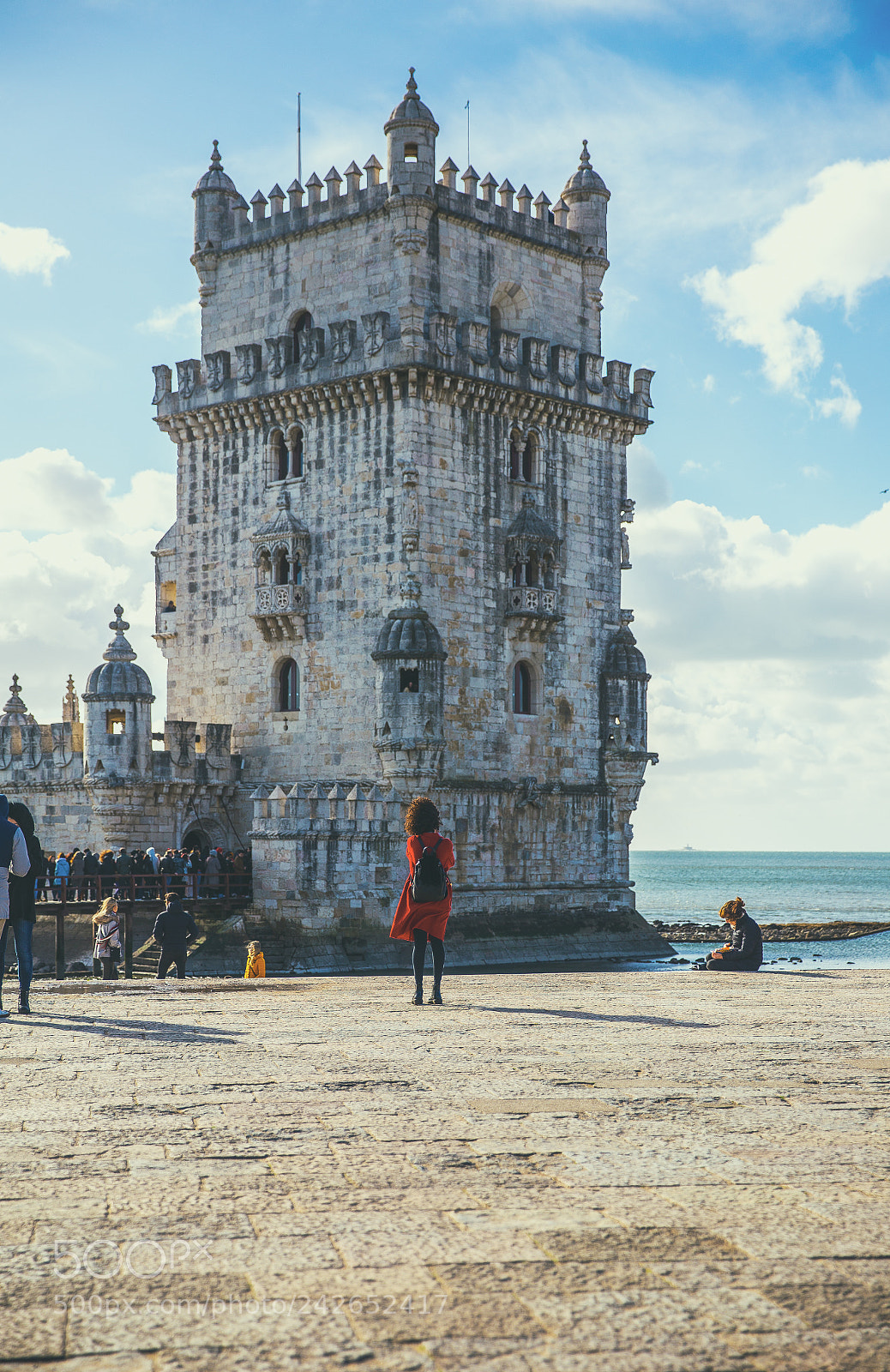 Canon EOS 6D sample photo. Belem tower and girl photography