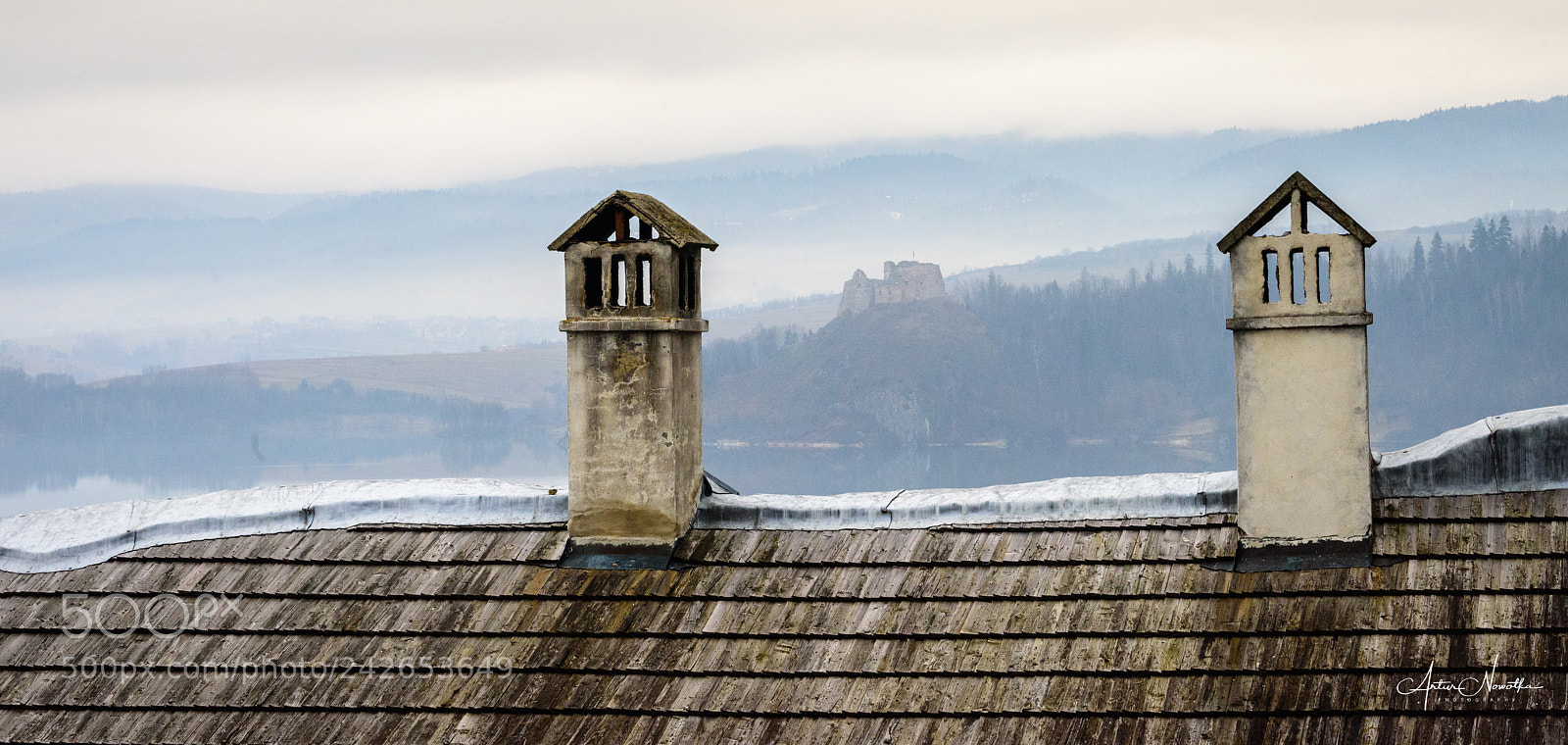 Nikon D810 sample photo. Niedzica castle roof photography
