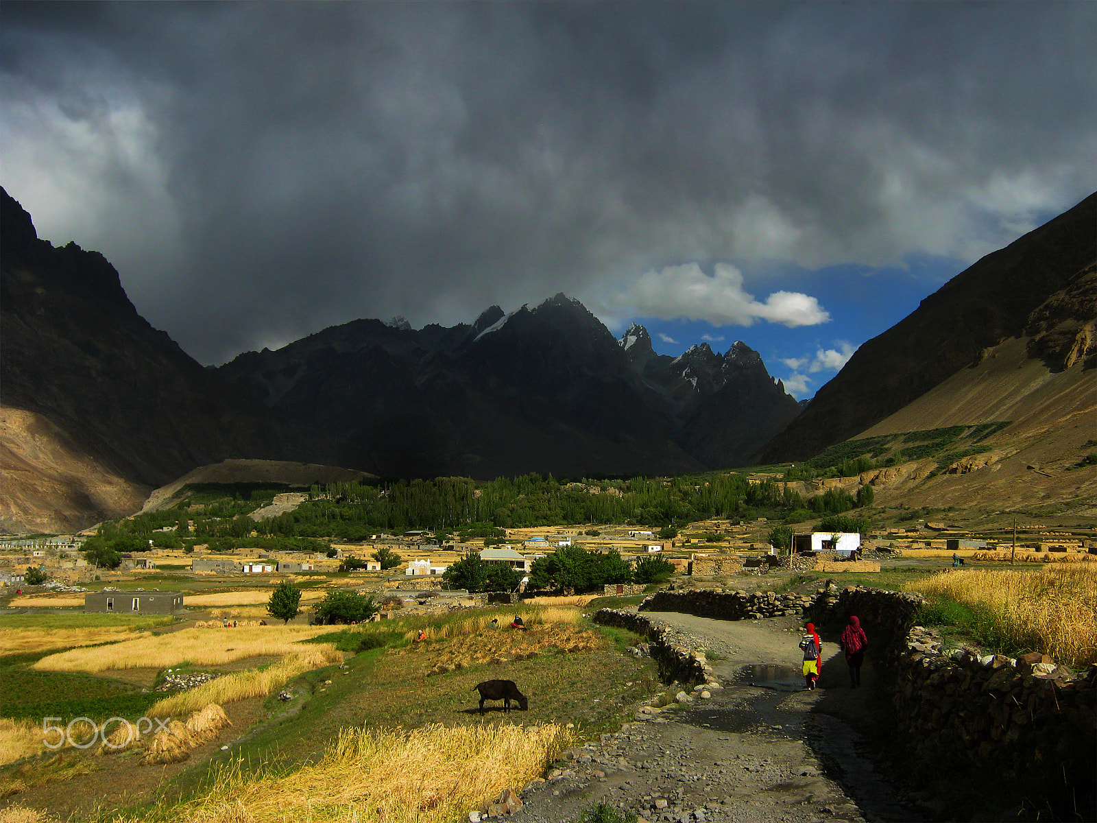 Canon PowerShot A800 sample photo. Black clouds over shimshal valley. photography