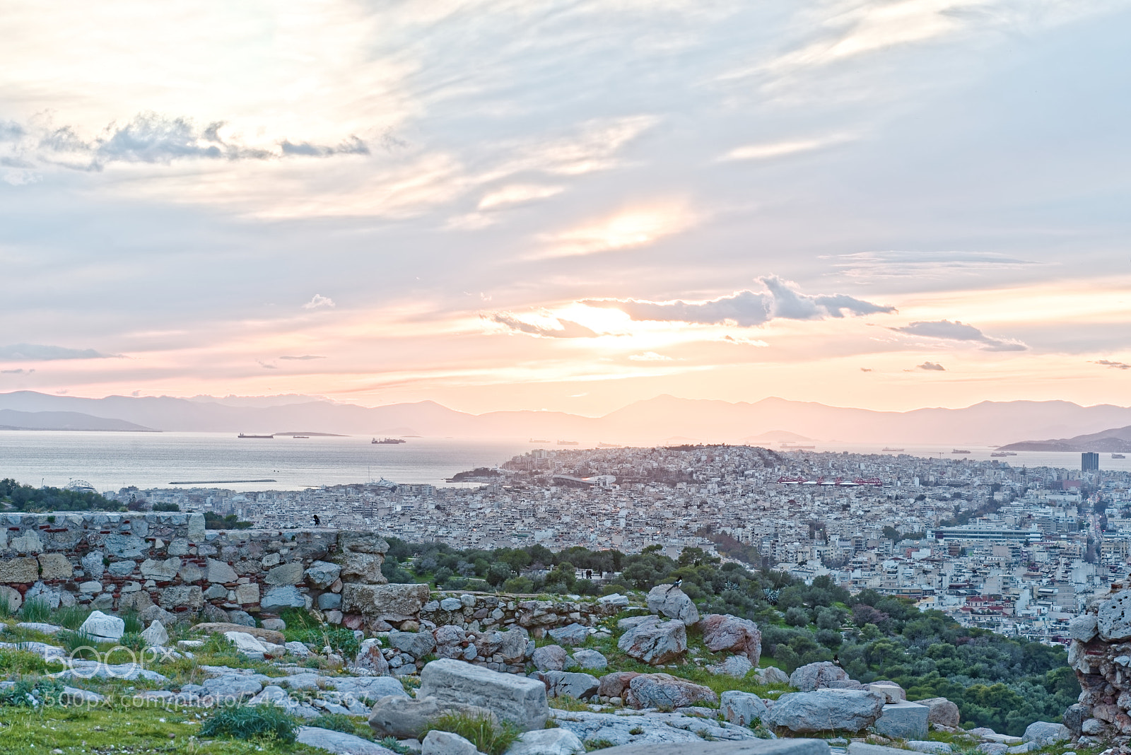 Sony a7R sample photo. Sunset over athens photography