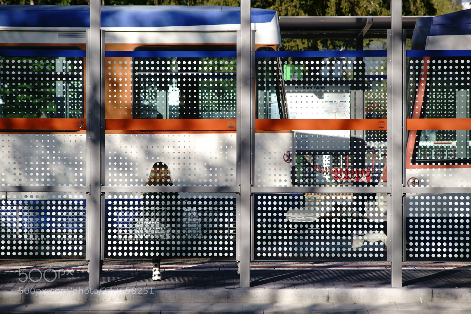Sony a7 II sample photo. Modern tram stop photography