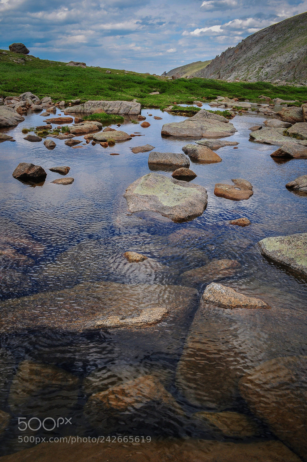 Nikon D5000 sample photo. Beautifully rippled alpine pond photography