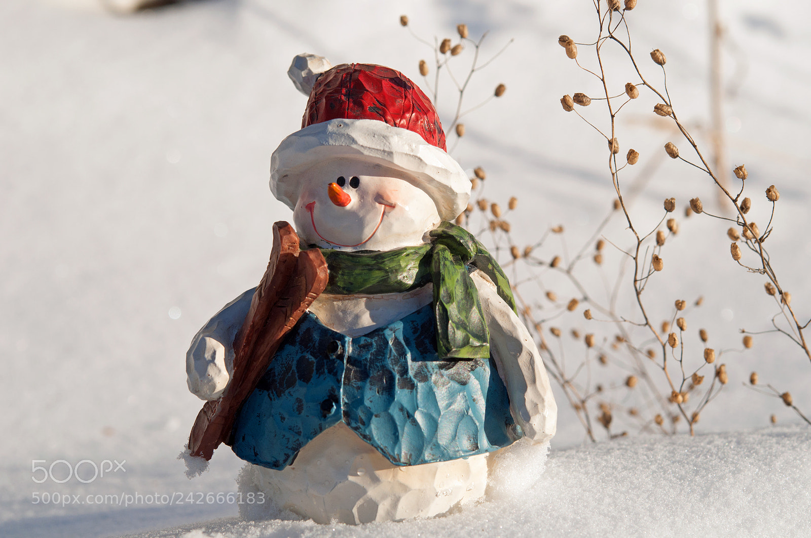 Nikon D90 sample photo. Miniature snowman photography