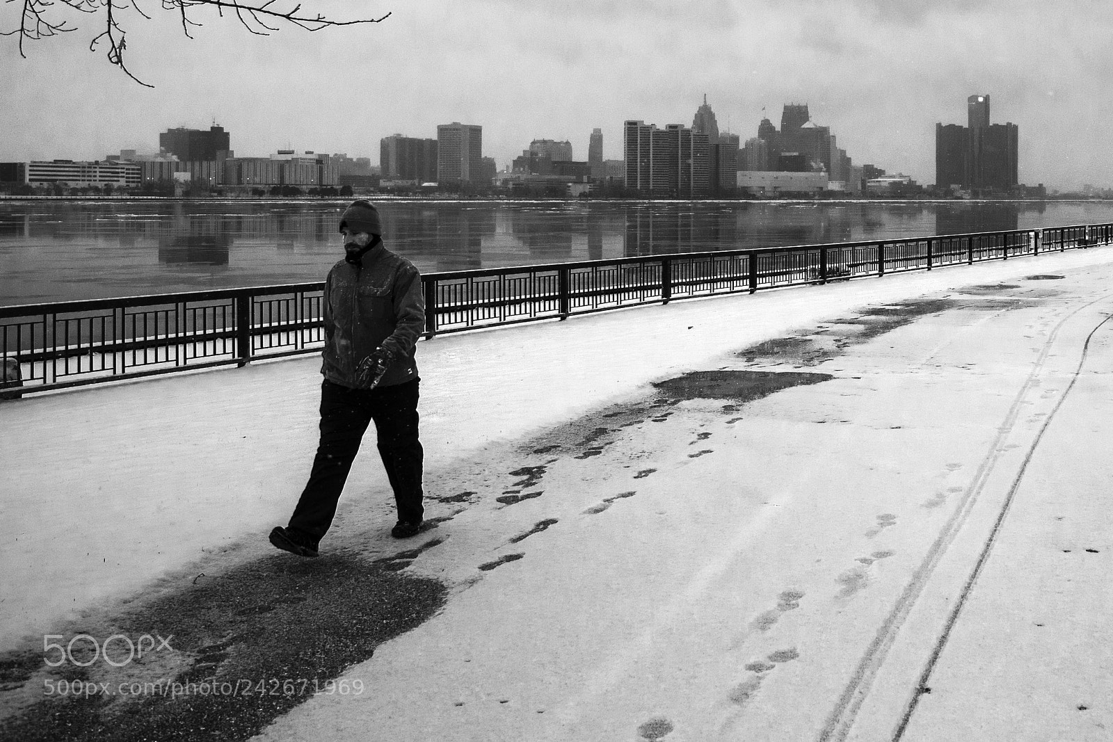 Nikon D500 sample photo. Riverfront in winter. windsor photography
