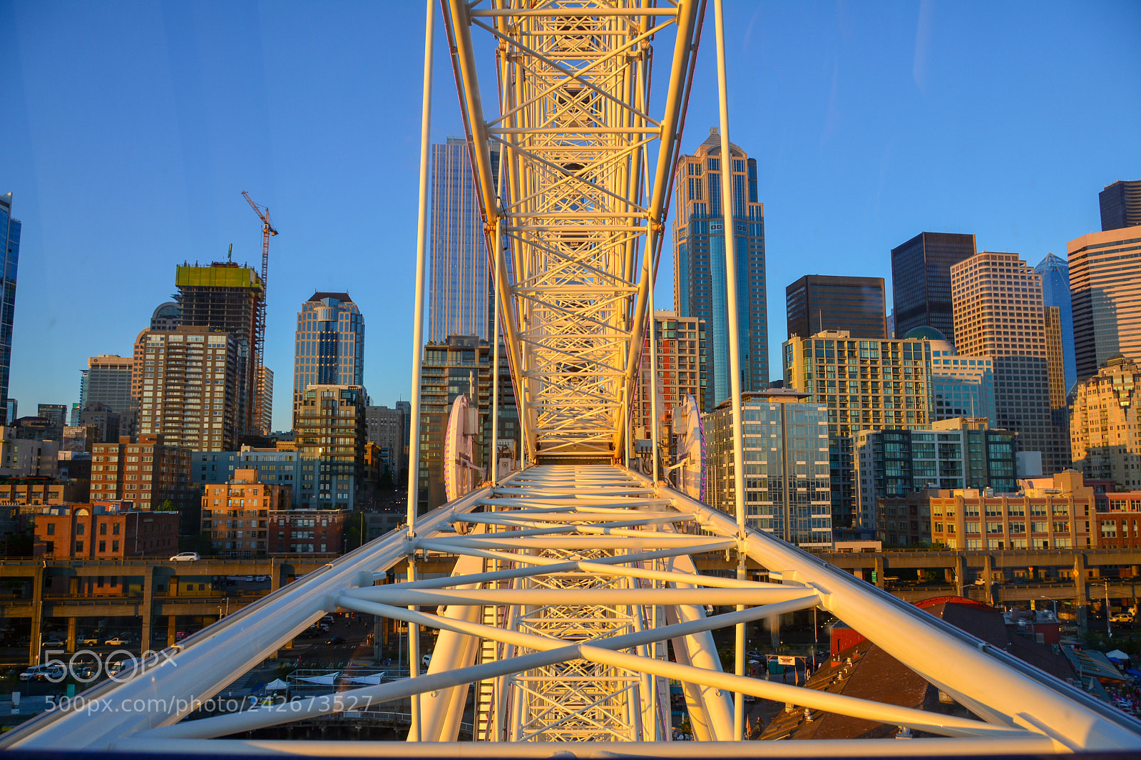 Nikon D7100 sample photo. Seattle great wheel photography