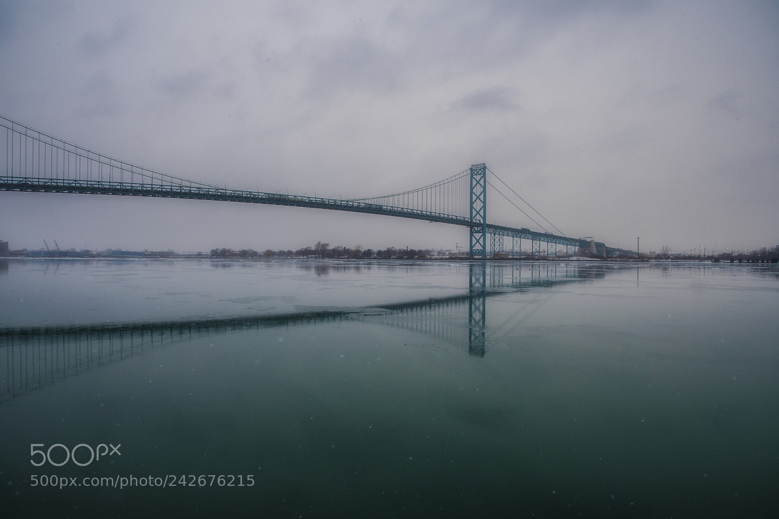 Nikon D500 sample photo. Winter bridge reflection. windsor photography