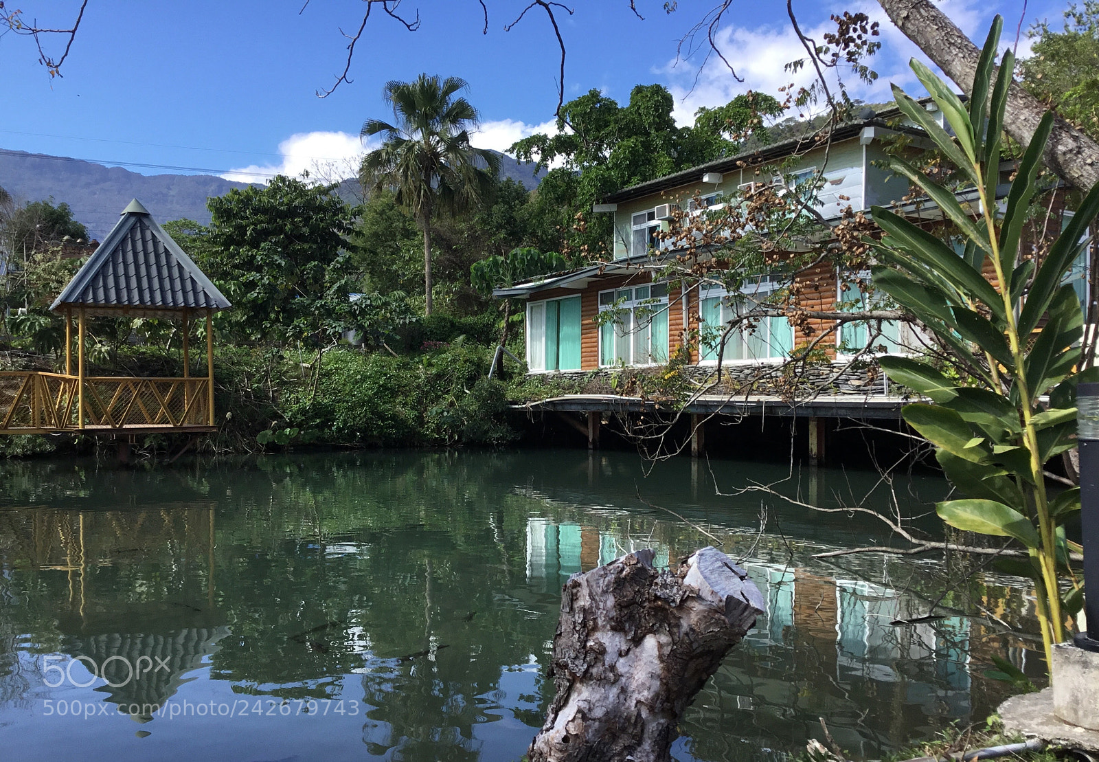 Apple iPad sample photo. Aboriginal village pond scene photography