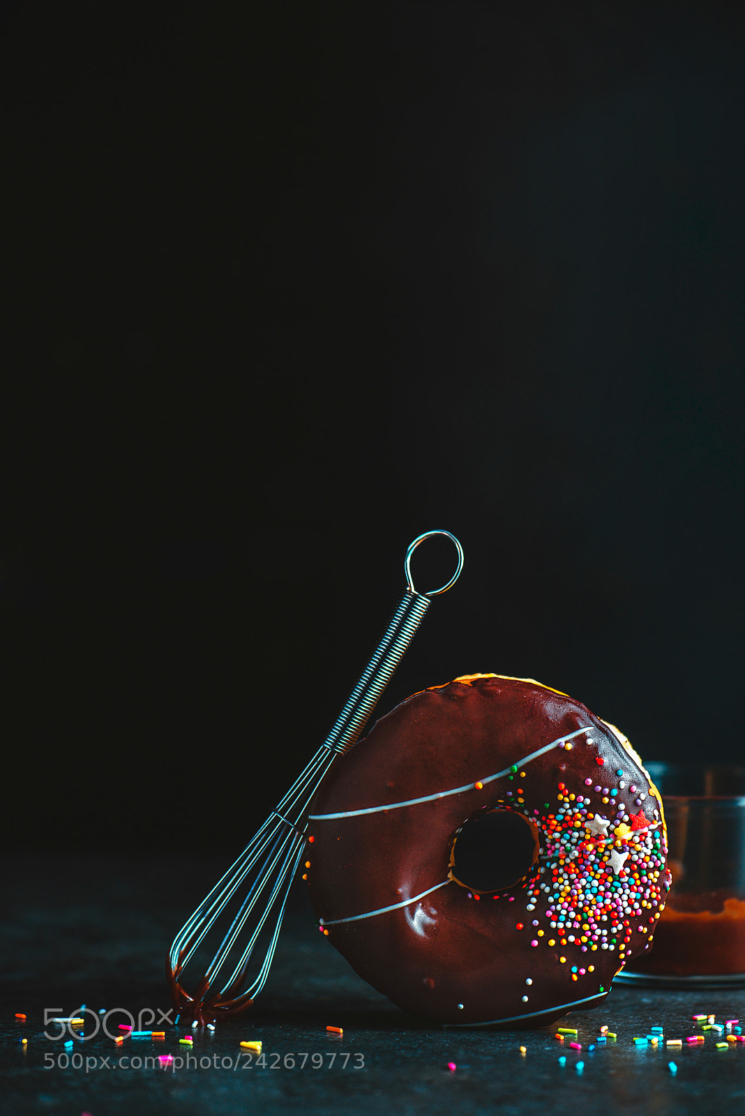 Nikon D800 sample photo. Chocolate donut with sprinkles photography