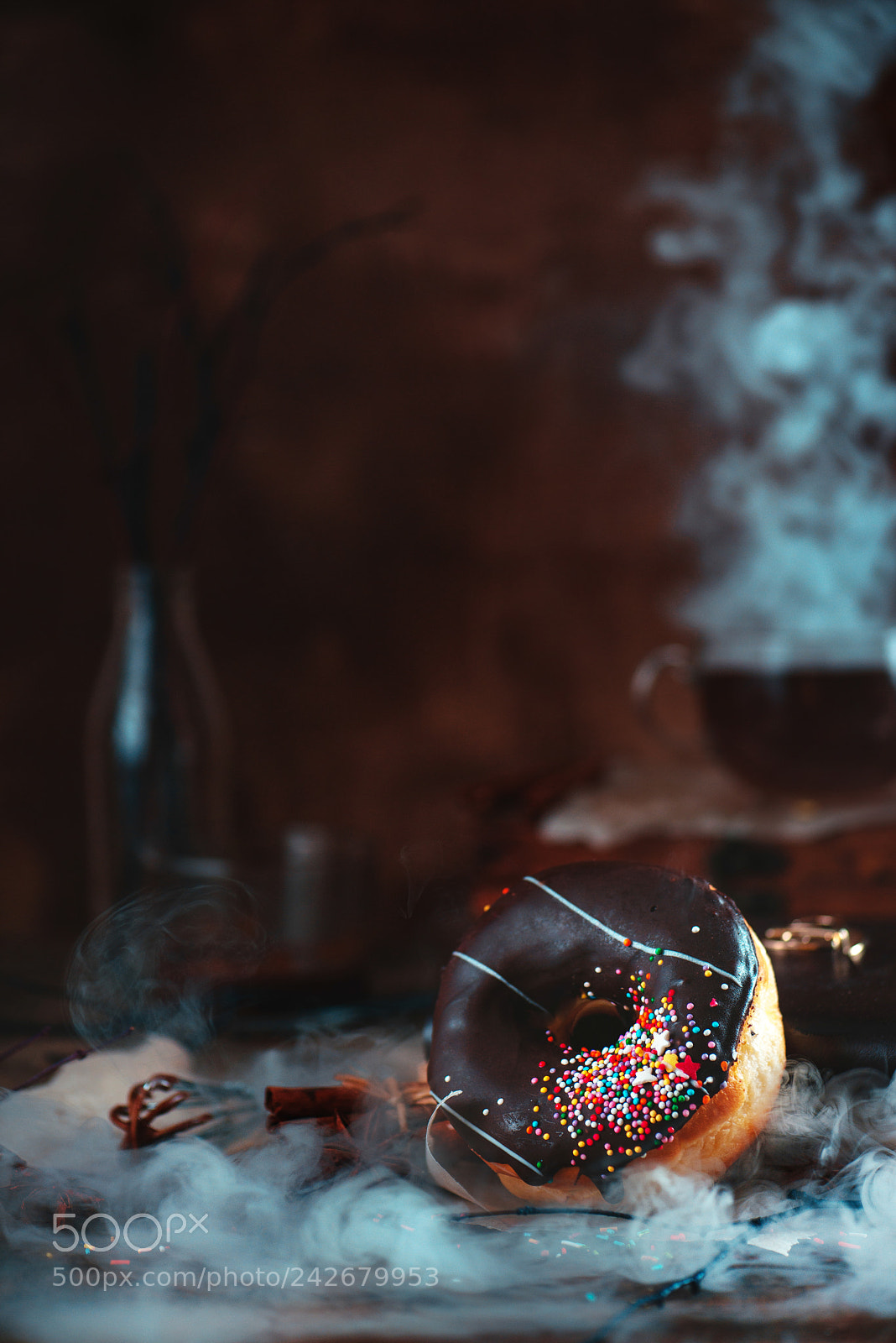 Nikon D800 sample photo. Dark chocolate donut with photography