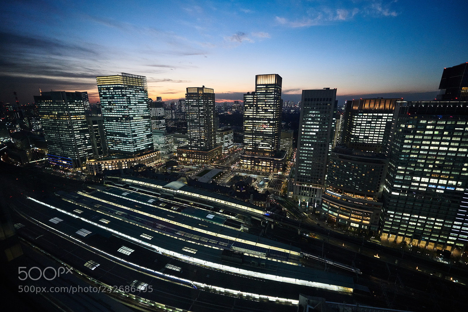 Nikon D850 sample photo. Evening, tokyo station photography