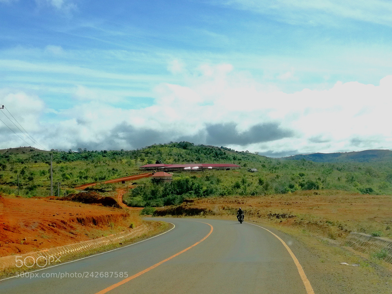 HUAWEI P9 LITE sample photo. Zig zag road along photography