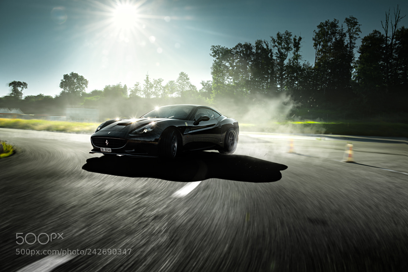 Nikon D800 sample photo. Ferrari california drift photography