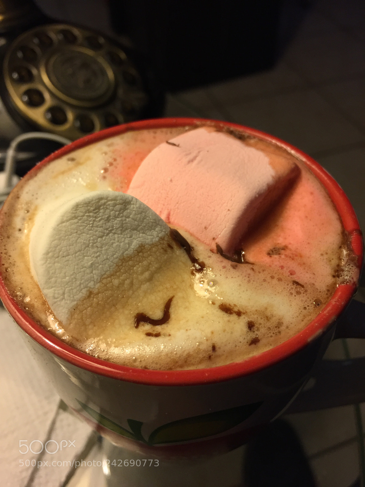 Apple iPhone 6 sample photo. Coffe with marshmallows ? photography