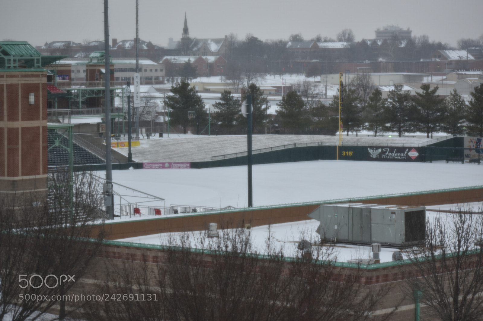 Nikon D3400 sample photo. Snow at the ballpark photography