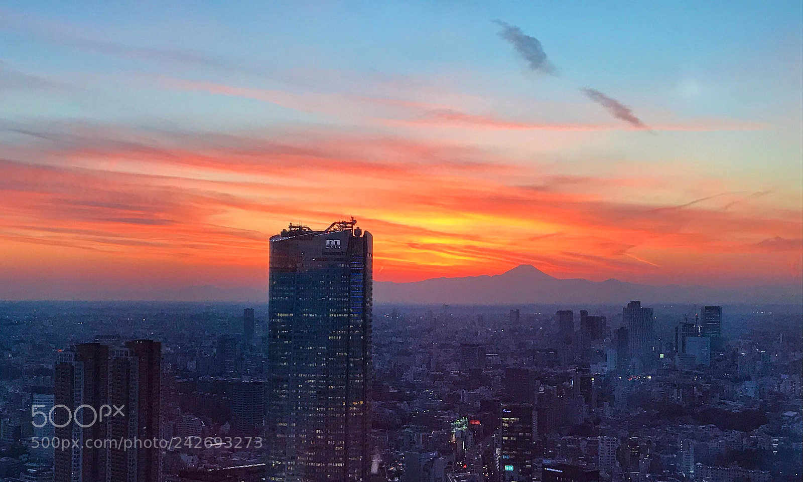 Apple iPhone 7 sample photo. Sunset of tokyo photography
