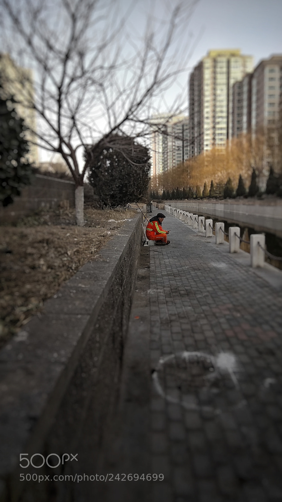 Xiaomi Redmi Note 4X sample photo. Sanitation worker photography