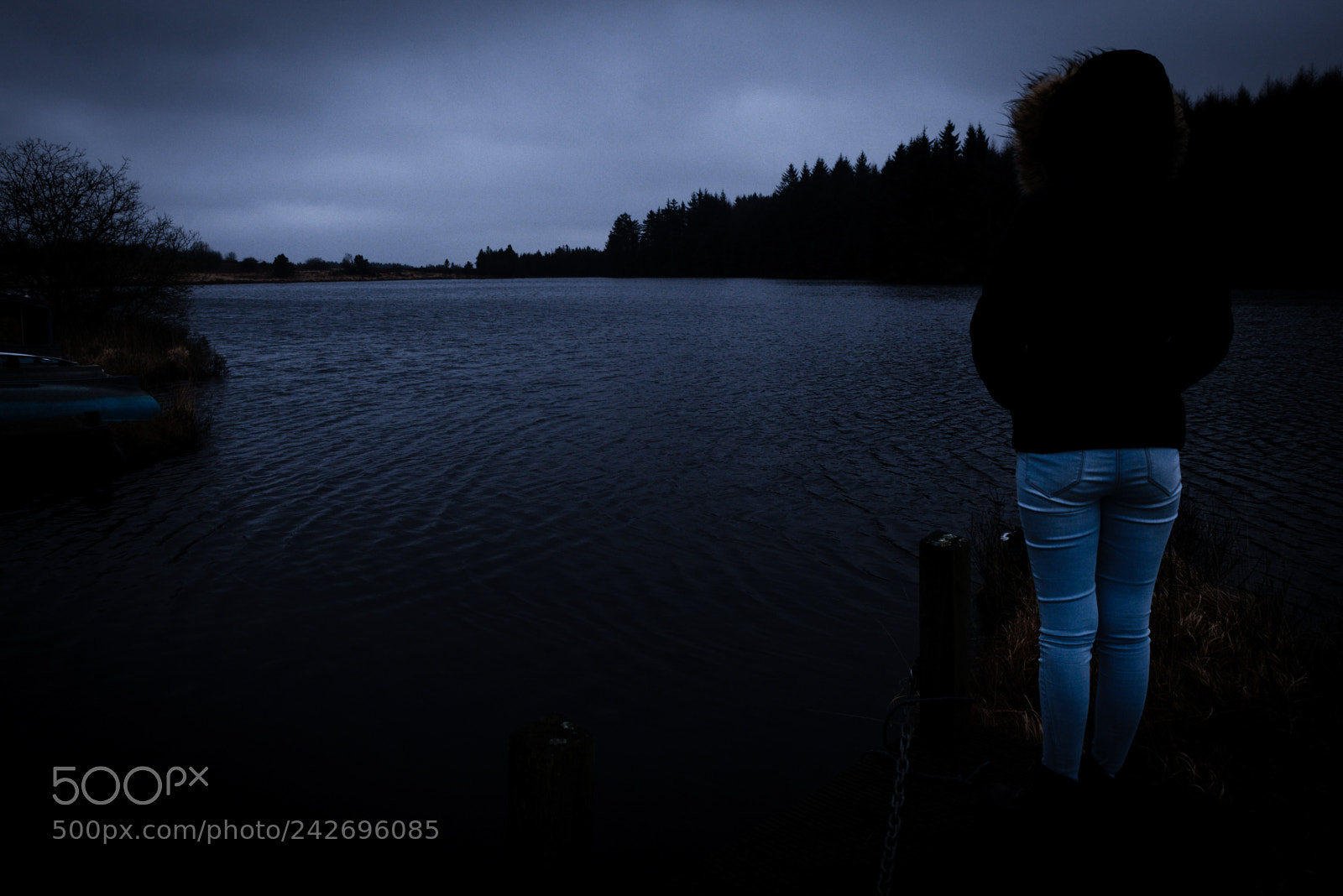 Nikon D610 sample photo. Twilight view over loch photography