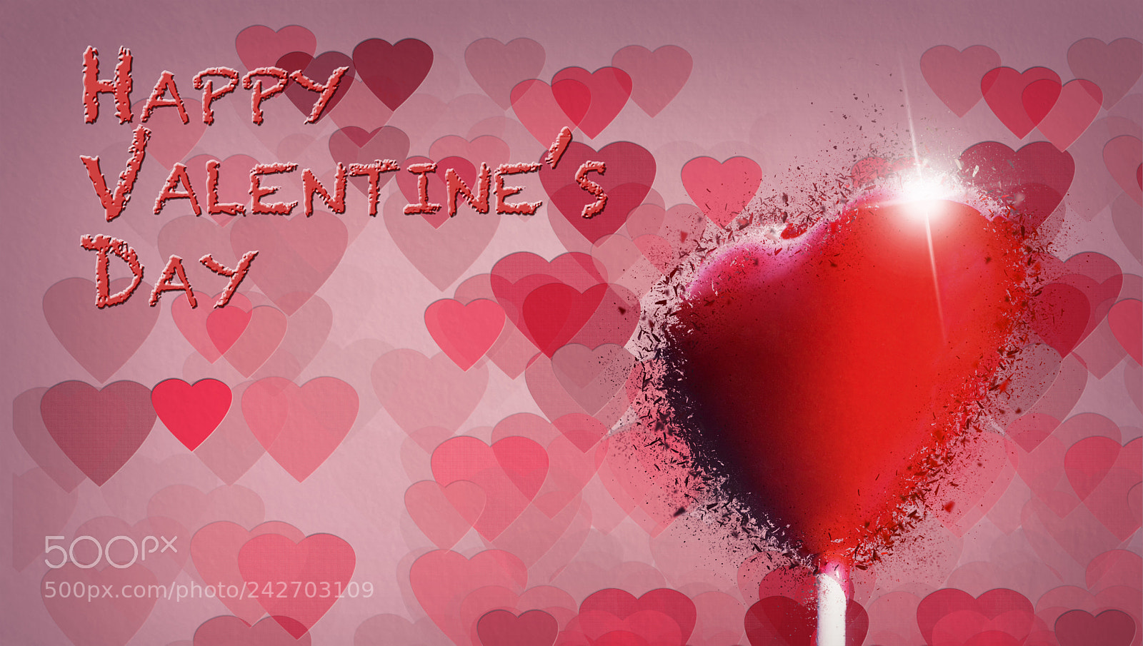 Nikon D2X sample photo. Heart-shaped lollipop shattered photography